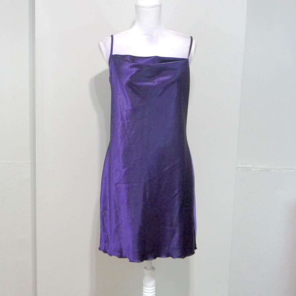 BEBE SIZE LARGE SLIP DRESS PURPLE